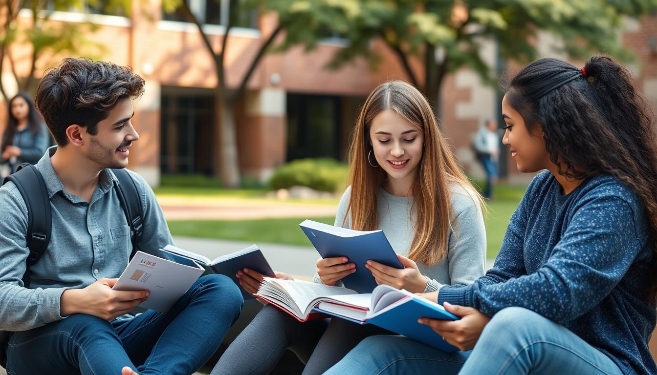 Structured study materials and learning resources on a desk