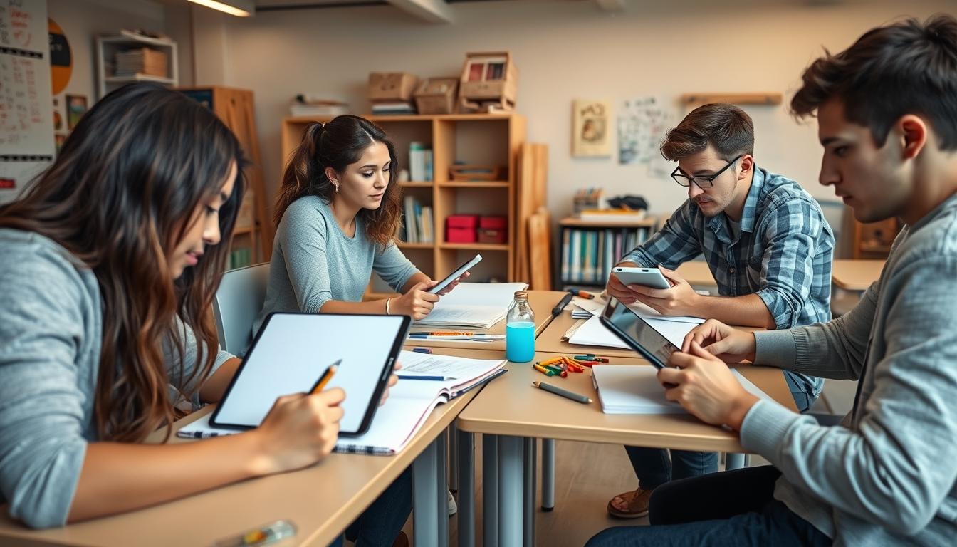 Student preparing for exams with study materials