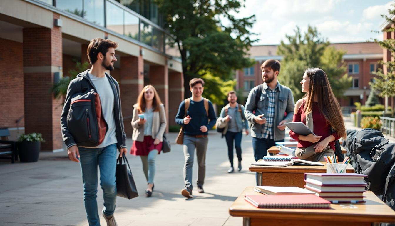 Students collaborating in study space